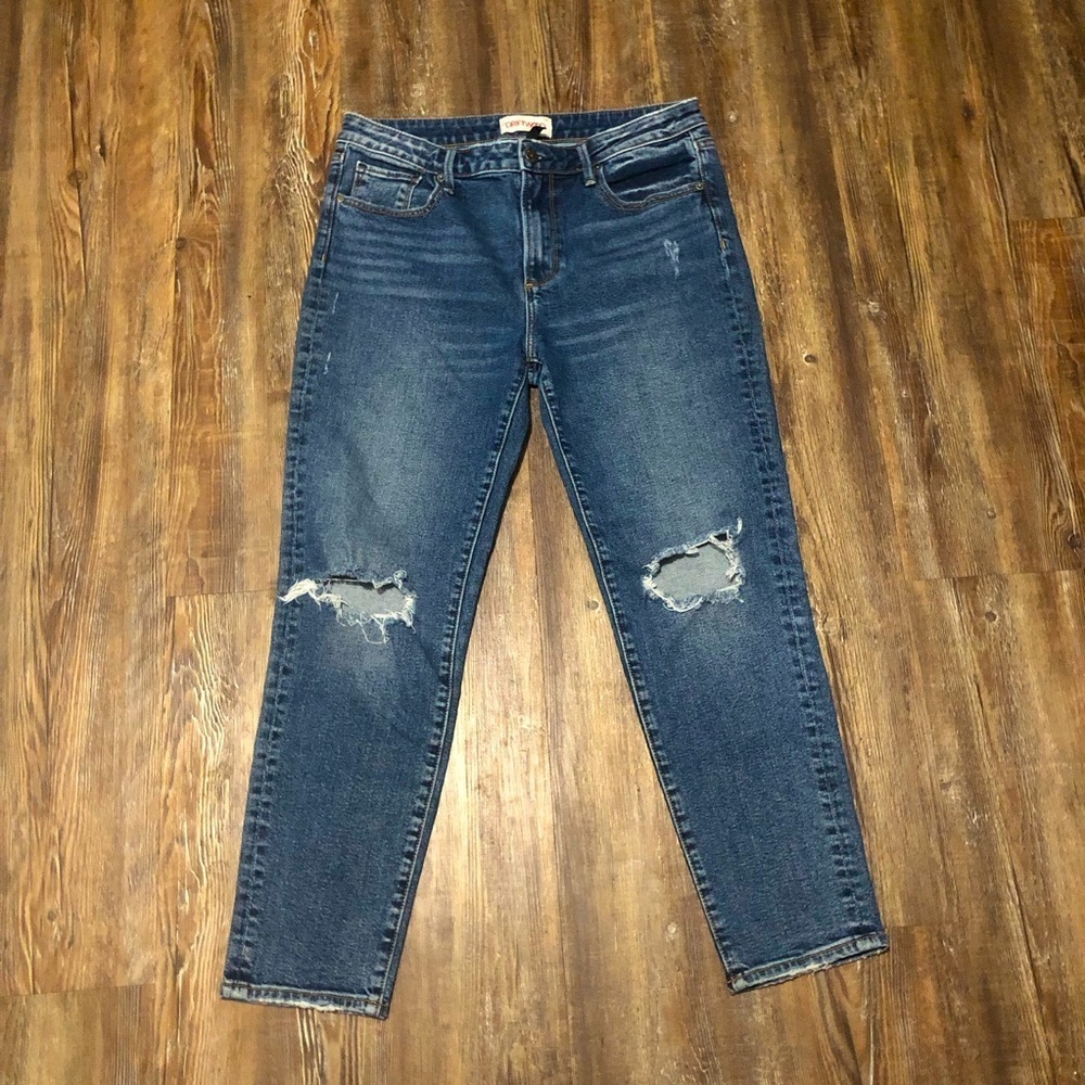 Driftwood Jeans Women's 28 Gizelle Cropped High Rise Distressed Classic Denim